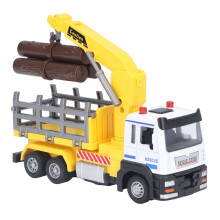 (Yellow) 1:32 Logging Truck Toy with Light Music Green