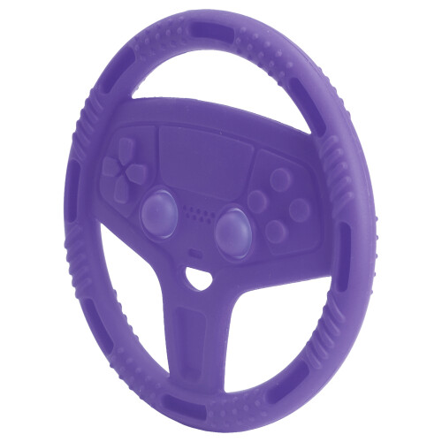 (Purple) Silicone Baby Teether Purple Steering Wheel 1