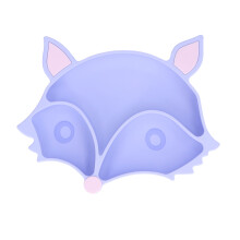 (Purple) Piatto Suzione a Forma di Volpe Non Tossibile