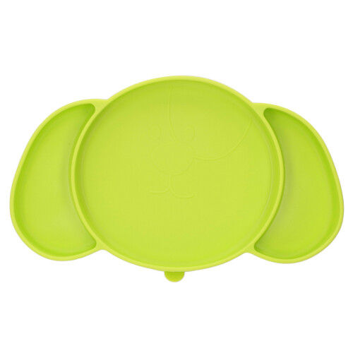 (Green) Kinder-Saugteller Silikon Dunkelblau