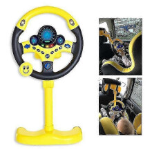 Electric Simulation Steering Wheel Toy with Sound And Light Puzzle Car Toy-2025-ss