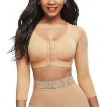 (5XL, color) Mimigo Womens Shapewear 3/4 Sleeve Arm Shaper Front Closure Compression Bra Post Surgery Posture Corrector Tank Top-2025-ss