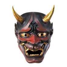 Halloween-Kosplay-Gesichtsmaske aus Harz - Japanischer Geist