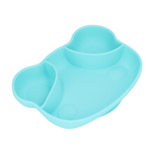 (Blue Frog) Silikon-Babyfrosch-Platte Mikrowelle Saugnapf Rosa