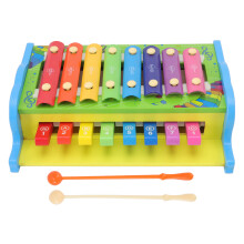 Colorful Xylophone 2 in 1 Wooden Hammering Toy for Kids