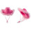 Pink Felt Cowboy Hat with Neck Drawstring for Women 3