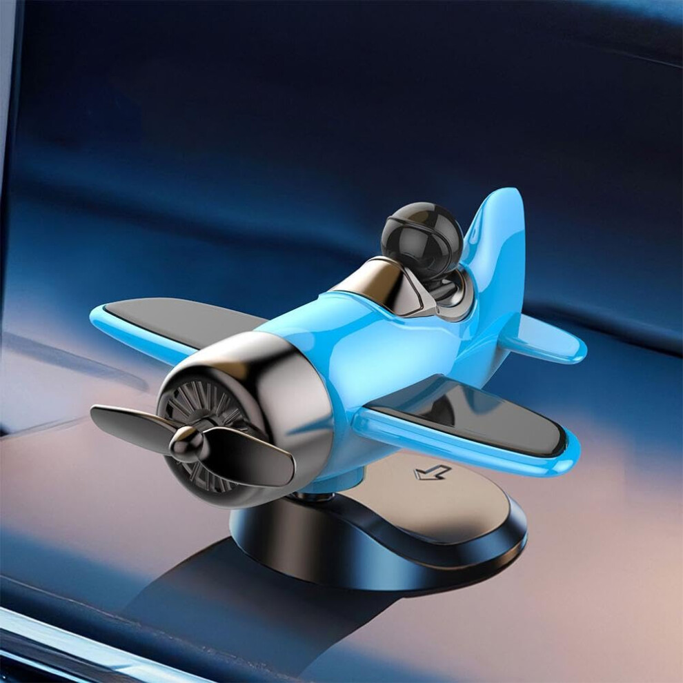 Car Dashboard Drifting Rotating Airplane Ornament Solar-Powered Airplane Dashboard Ornament For Car Interior Blue 9105992850143