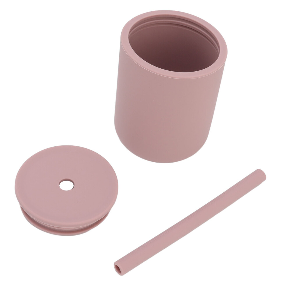 ( ) 210Ml Silicone Baby Cup Bpa Free Leakproof Training With Straw Light/Fuchsia/Blue