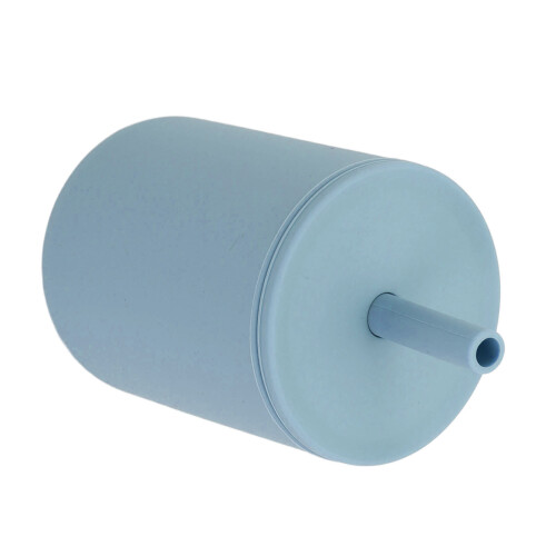 (Blue) 210ml Silikon-Becher, BPA-frei, undicht, mit Stroh 2