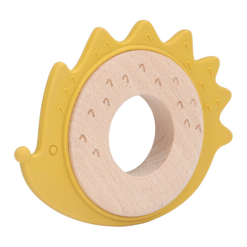 (Type A) Holzring-Silikon-Bissspielzeug Tierform für Babys 2