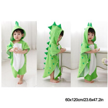 (Green 60x120cm/23.6x47.2in) Baby Badetuch Baumwolle Dinosaurier Kapuze 60x120cm Pink