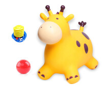 (Yellow Calf) Inflatable Bouncy Horse Thick Bright Colors Kids Ride On Toy Blue Calf