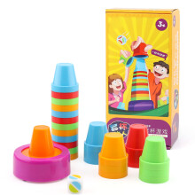 (6616) Stapelbare Tassen-Spielset 6616 Farben, frühe pädagogisches Spielzeug