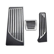 (As show, One size) Car Accelerator Brake Pedal Clutch Pedal for Stelvio 2016-2020 No Drilling Pedals