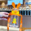 (Yellow) 300ml Cartoon Kids Straw Cup Gift 1