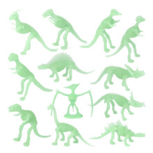 12 stuks lichtgevende dinosaurus fossiel skelet speelgoed