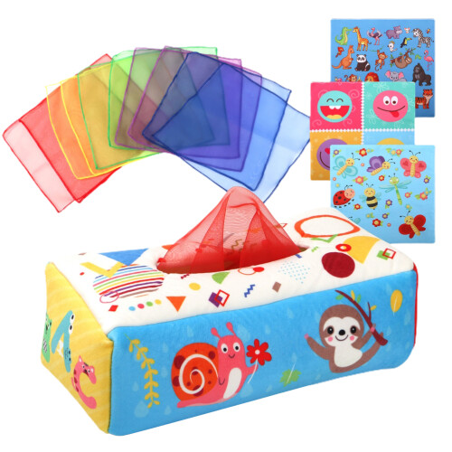 Colorful Baby Tissue Box Sensory Toy