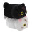 2x Cartoon Cat Plush Pillow Soft White Black 4