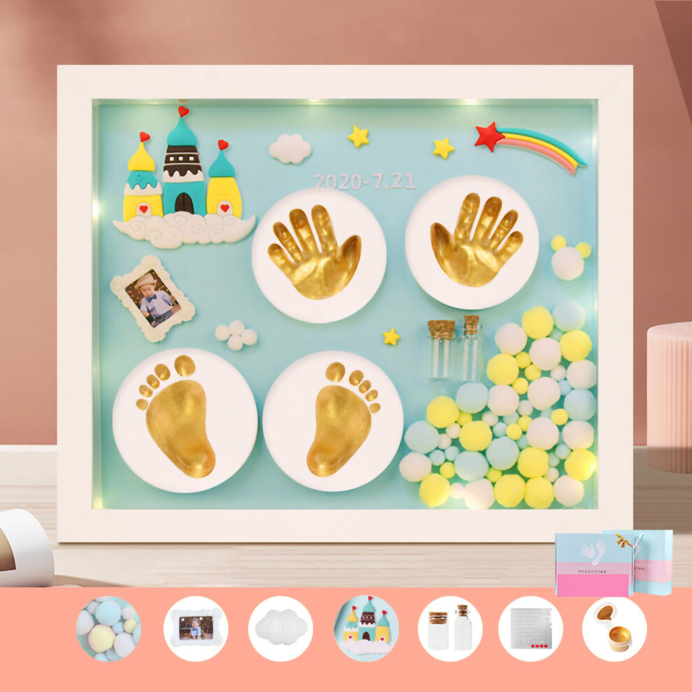 (Type 4) Baby Handprint Footprint Kit Cartoon Newborn Keepsake Gift Type 2