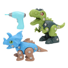 (6605 2) 2 Sätze Dinosaurier-Bauspielzeug Kinder 6605 DIY