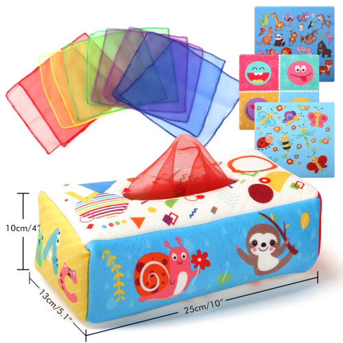 Colorful Baby Tissue Box Sensory Toy 1