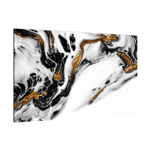 Magnetic Glass Board GOLDEN WHITE MARBLE 90x60cm Print Wall Art Decorative Wall Picture Image printed Tempered Glass Dry-erase Board Modern Home Decor