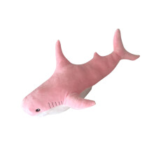 (Pink 45cm/17.72in) Shark Pillows Plush Soft Fluffy Decor Blue 80cm/31.5in