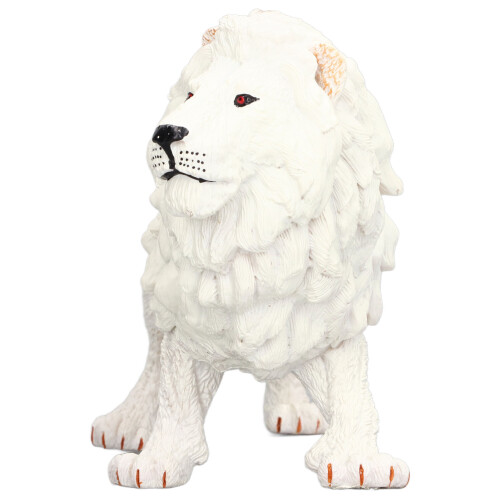 Weiße Löwenfigur Handbemalt Spielzeug Ornament 1
