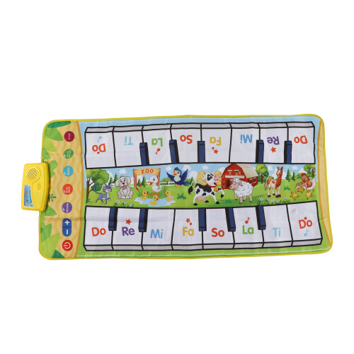Dual Keyboard Music Mat Animal Pattern for 3+ Years