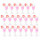 (Pink) 20x Mini-Cocktailgläser 1/12 Maßstab rosa Deko 1