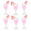 (Pink) 20x Mini-Cocktailgläser 1/12 Maßstab rosa Deko 4
