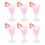 (Pink) 20x Mini-Cocktailgläser 1/12 Maßstab rosa Deko 5