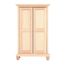 1:12 Holz-Puppenhaus-Kleiderschrank mit Doppeltür
