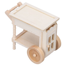 Mini-Holzkarte, Retro, ungestrichen, 1:12