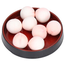 (8 Peach Buns and Trays) 1:12 Dollhouse Food Mini Buns Lifelike Miniature 8 Peach Buns