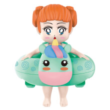Baby-Badspielzeug Cartoon-Mädchen Schwimmring mit Aufzugmechanismus