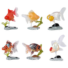 6Pcs Artificial Goldfish Play Set with Stand