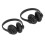 (Black) 2x 1:12 Miniature Headset Lifelike Black 1