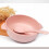 (Pink) Children Blue Wheat Straw Feeding Bowl with Spoon 1