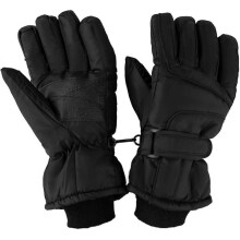 Womens Winter-Ski-Snow-Gloves Windproof Water-Resistant Warm Touchscreen Glove for Cold Weather Black Medium