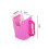 (Pink) BPA Free PP Milk Box Holder Retractable Handle Pink 2