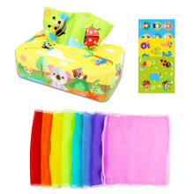 Baby Tissue Box Colorful Sensory Toy Educational Learning Gift