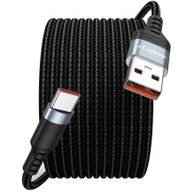 USB C Cable 15ft Fast Charging 23W, Extra Long USB A 2.0 to Charger Cord 15 foot 480Mbps Data Transfer Type C Black Braided for iPhone 17/16/15, Galax