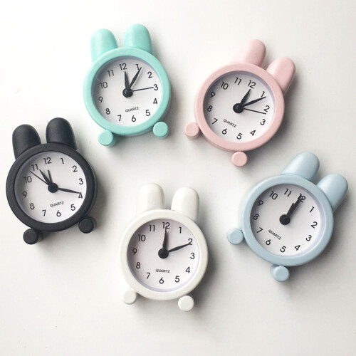 Bunnys Desktop Alarm Clock Bedsides Clock Office Clock-Pink 1