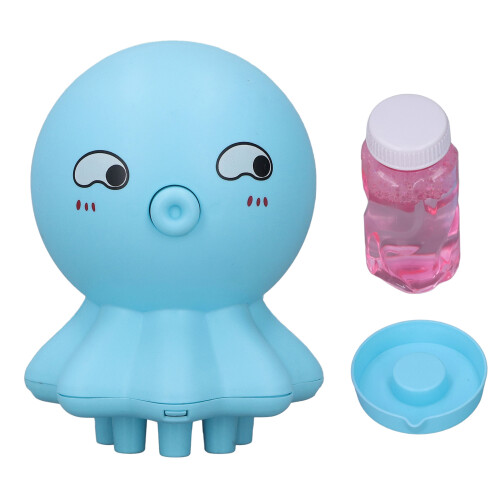 Octopus Bubble Machine Low Noise Automatic Toy with Solution Blue