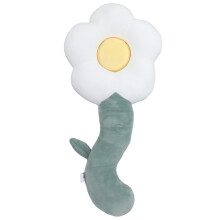 (White) 25.59in Cartoon Flower Throw Pillow White Removable