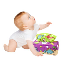 Baby Crinkle Sensory Soft Scarf Box for Infants Newborn Gift