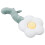 (White) 25.59in Cartoon Flower Throw Pillow White Removable 3