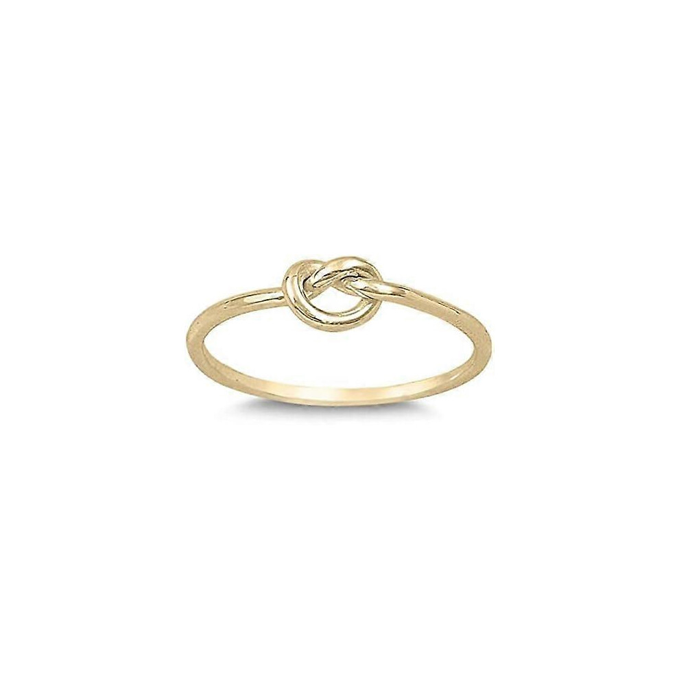 Kikidex (As Show, One Size) Choose Your Color Sterling Knot Ring Silver