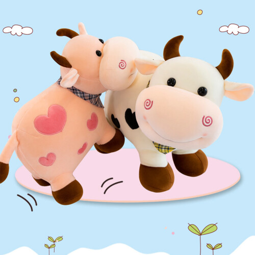 Süßes Kälber-Plüschtier, weiches Kuh-Puppen-Geschenk 2